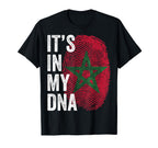 Its My Dna Moroccan Flag Morocco T-Shirt - Aesthetic Graphic Men Women