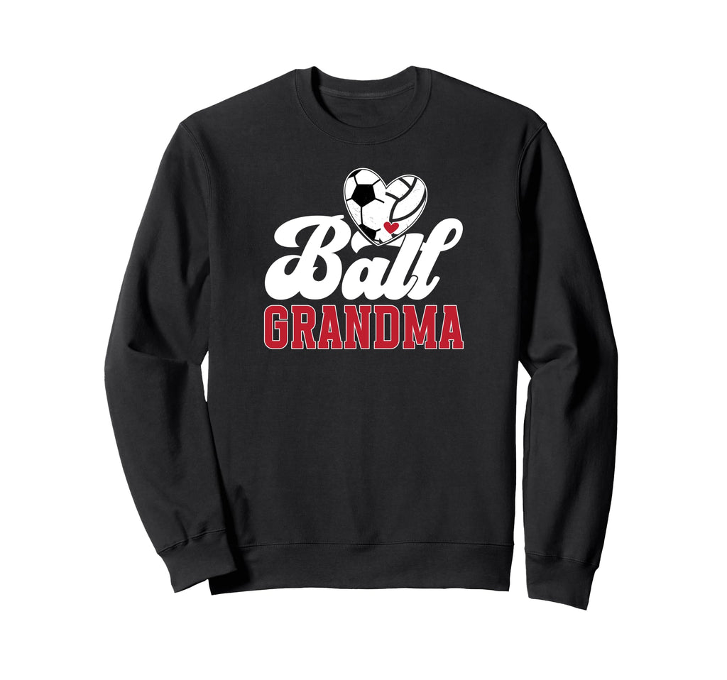 Ball Grandma Heart Soccer Volleyball Sweatshirt - Unique Graphic Men Women