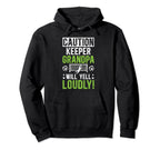 Soccer Keeper Grandpa Will Yell Soccer Hoodie - Novelty Apparel Unisex