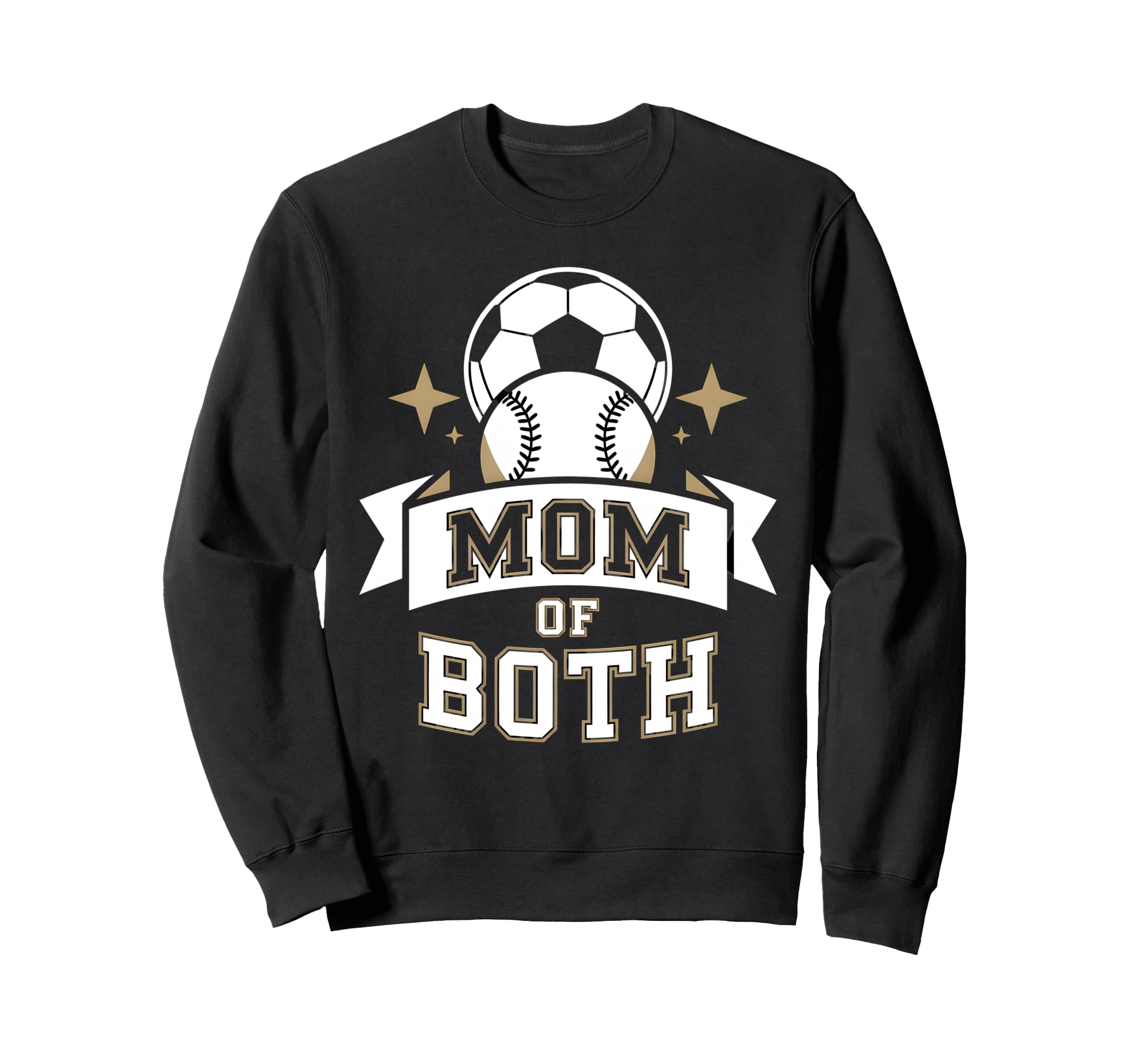 Mom Both Soccer Baseball Sports Sweatshirt - Trendy Graphic Unisex