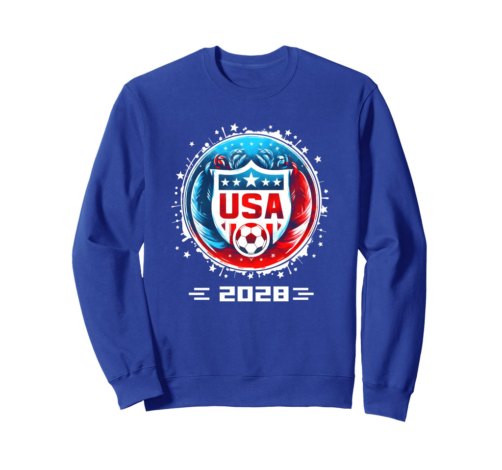 American Flag Soccer Team Womens Sweatshirt - Novelty Apparel Men Women