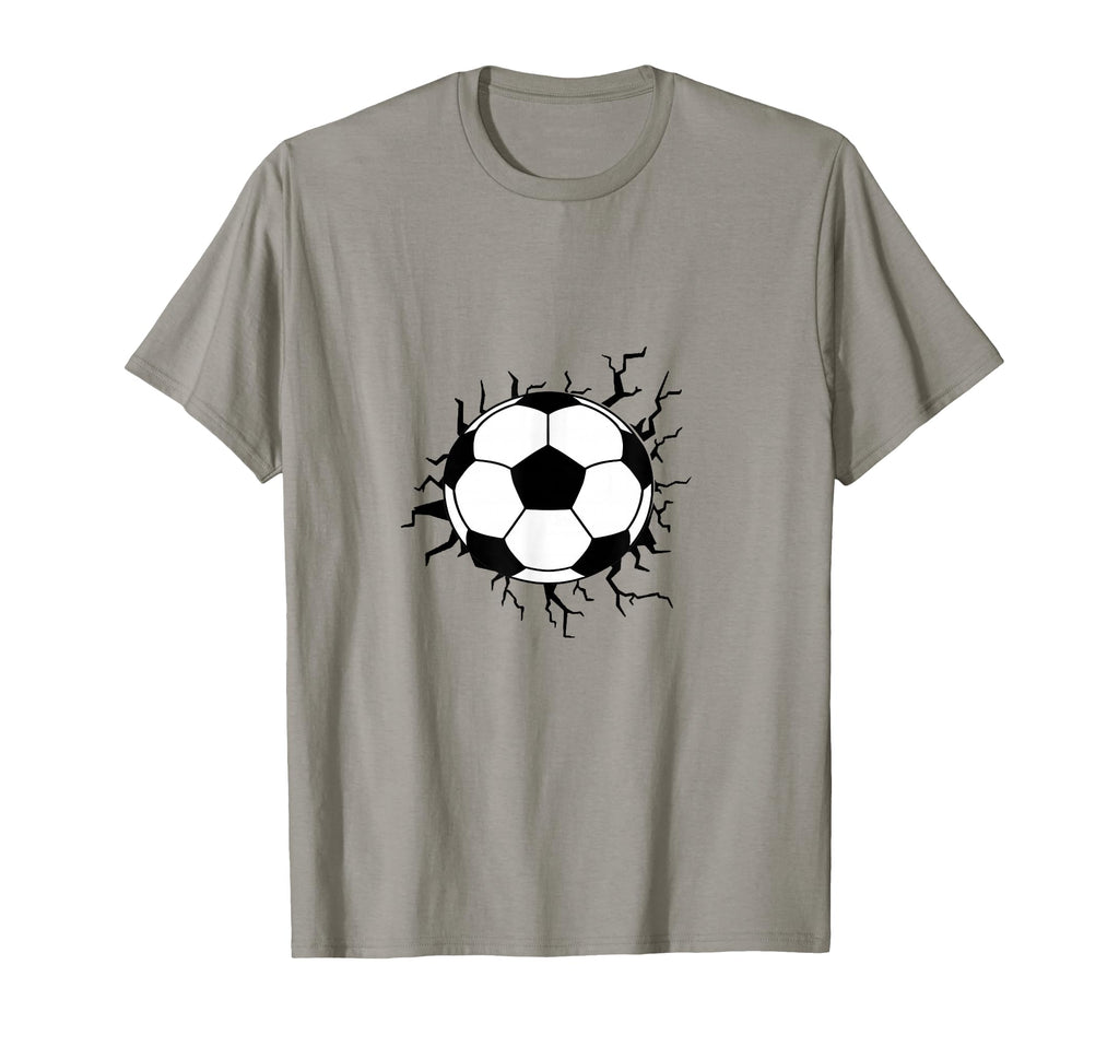 Soccer Lover Cracked Ball Soccer T-Shirt - Custom Art Print Men Women