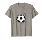 Soccer Lover Cracked Ball Soccer T-Shirt - Custom Art Print Men Women