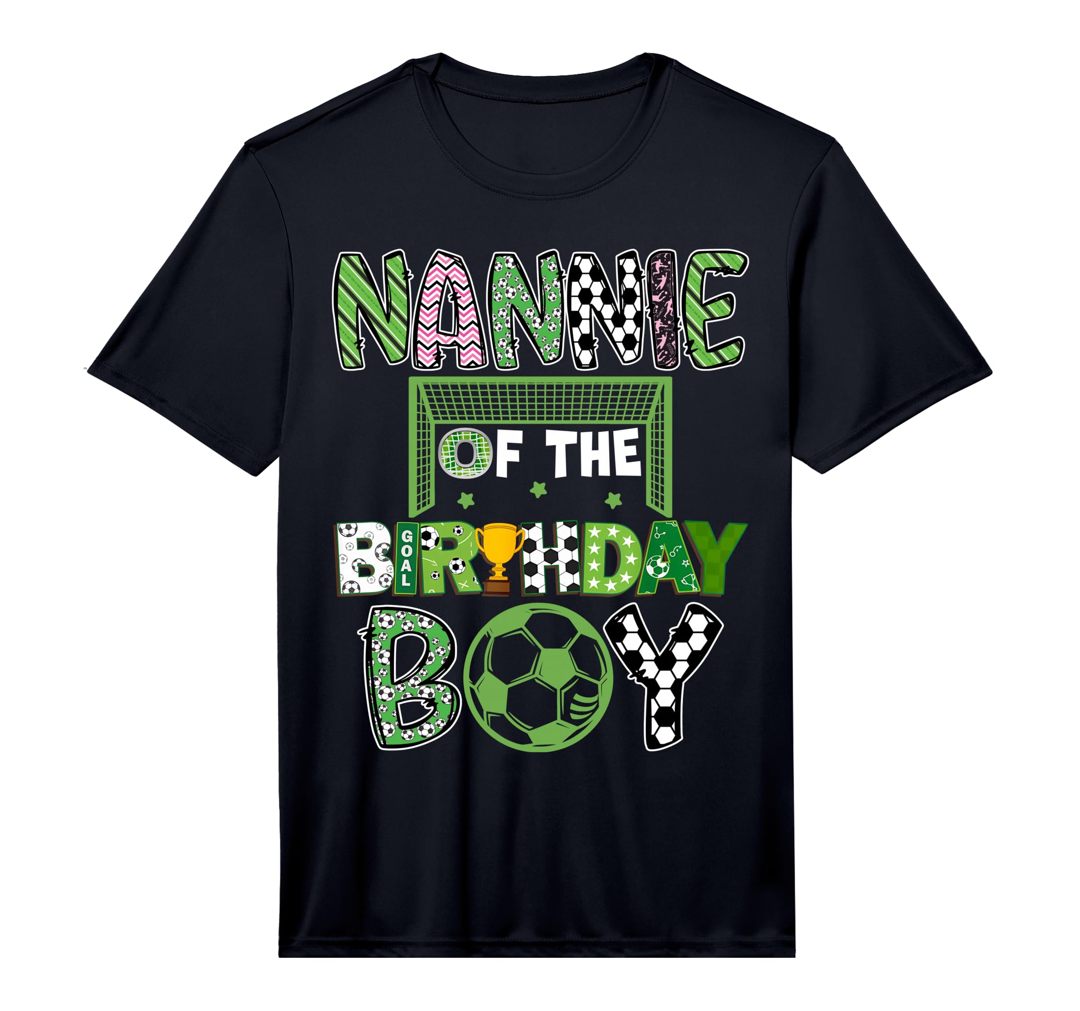 Nannie Birthday Soccer Player Birthday T-Shirt - Trendy Graphic Unisex