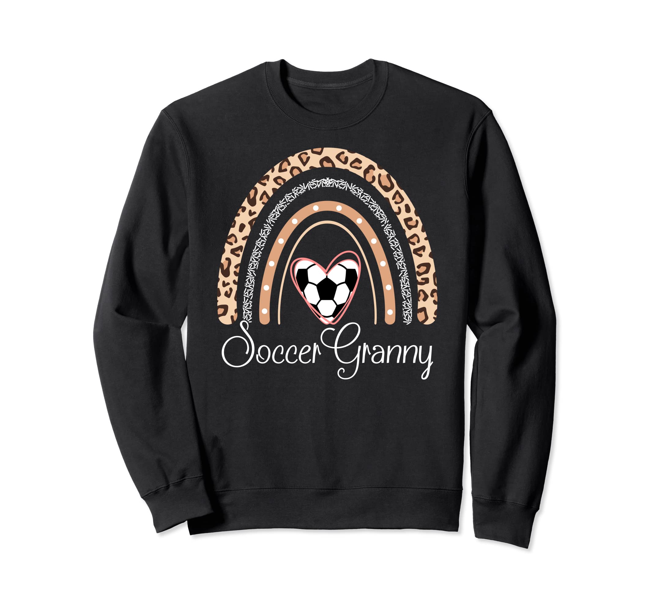 Soccer Granny Boho Rainbow Funny Sweatshirt - Casual Everyday Wear Unisex