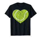 Tennis Heart Gift Player Valentines T-Shirt - Novelty Apparel for Adults