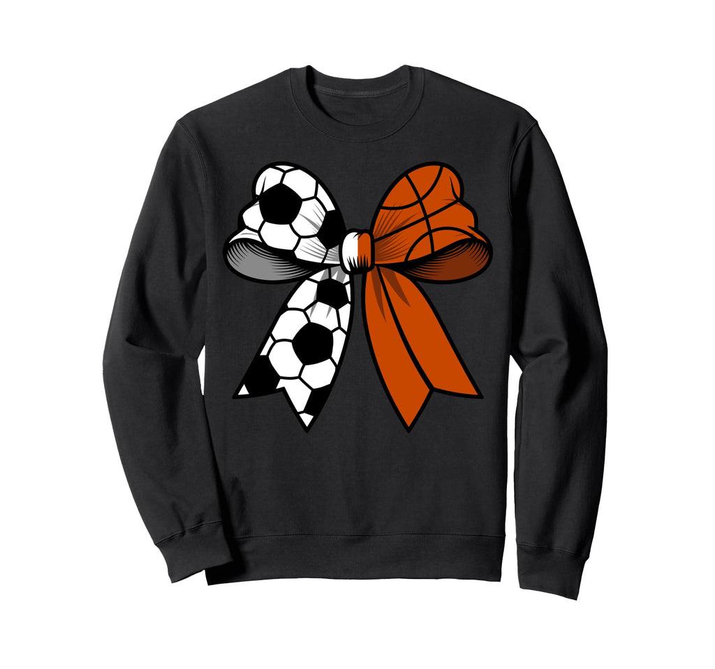 Soccer Basketball Coquette Bow Sweatshirt - Aesthetic Graphic Men Women