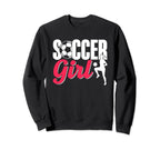 Soccer Team Player Womens Soccer Sweatshirt - Minimalist Print for Adults