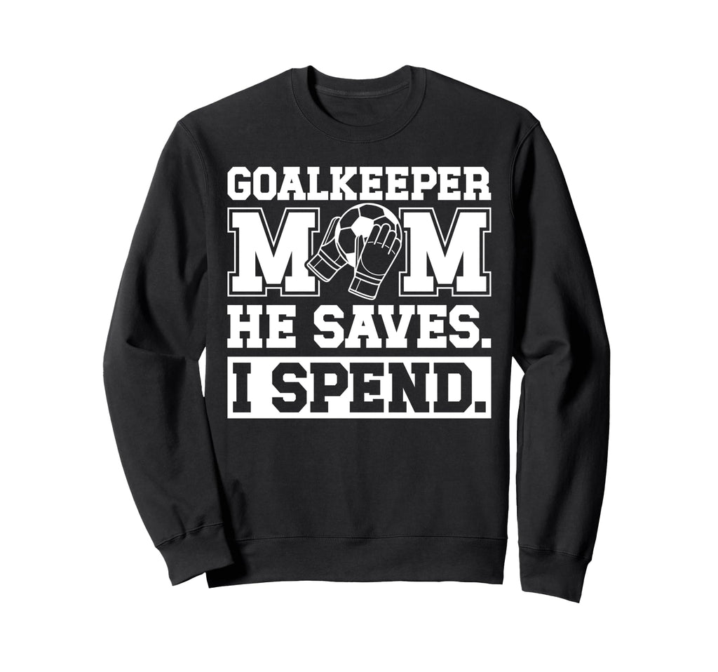 Funny Soccer Goalkeeper Mom Sweatshirt - Minimalist Print for Adults