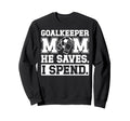 Funny Soccer Goalkeeper Mom Sweatshirt - Minimalist Print for Adults