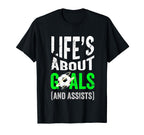 Soccer Funny Life Is About Goals And T-Shirt - Custom Art Print for Adults