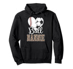 Ball Nannie Heart Baseball Soccer Hoodie - Minimalist Print Men Women