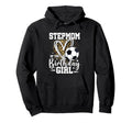 Stepmom Birthday Soccer Ball Leopard Hoodie - Trendy Graphic for Adults