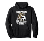 Stepmom Birthday Soccer Ball Leopard Hoodie - Trendy Graphic for Adults