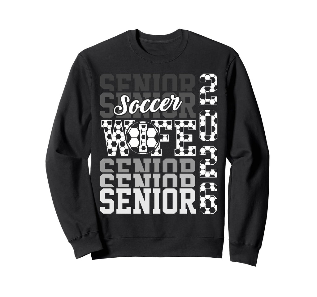 2026 Soccer Senior Wife Graduation Sweatshirt - Trendy Graphic for Adults