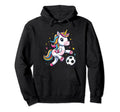 Funny Soccer Unicorn Soccer Player Hoodie - Streetwear Style for Adults