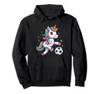Funny Soccer Unicorn Soccer Player Hoodie - Streetwear Style for Adults