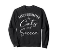 Funny Cat Shirts Easily Distracted Sweatshirt - Graphic Print for Adults