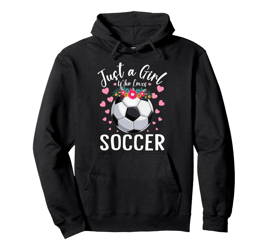 Just Who Loves Soccer Sports Player Hoodie - Minimalist Print Men Women