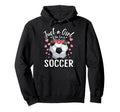Just Who Loves Soccer Sports Player Hoodie - Minimalist Print Men Women