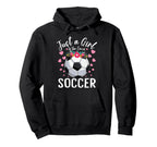 Just Who Loves Soccer Sports Player Hoodie - Minimalist Print Men Women