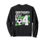 4Th Birthday Soccer Party 4 Year Sweatshirt - Trendy Graphic for Adults