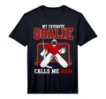 Mens My Favorite Goalie Calls Me Mom T-Shirt - Unique Graphic for Adults