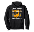 Life Is About Goals And Assists Hoodie - Fun Novelty Design Men Women