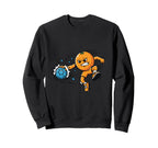 Orange Handball Soccer Attack Sweatshirt - Custom Art Print Men Women