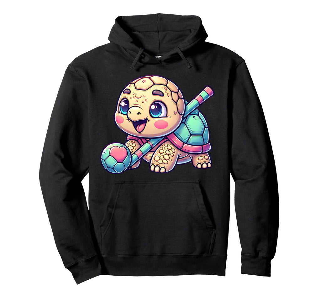 Turtle Heart Soccer Ball Pastel Hoodie - Unique Graphic for Adults