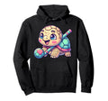 Turtle Heart Soccer Ball Pastel Hoodie - Unique Graphic for Adults