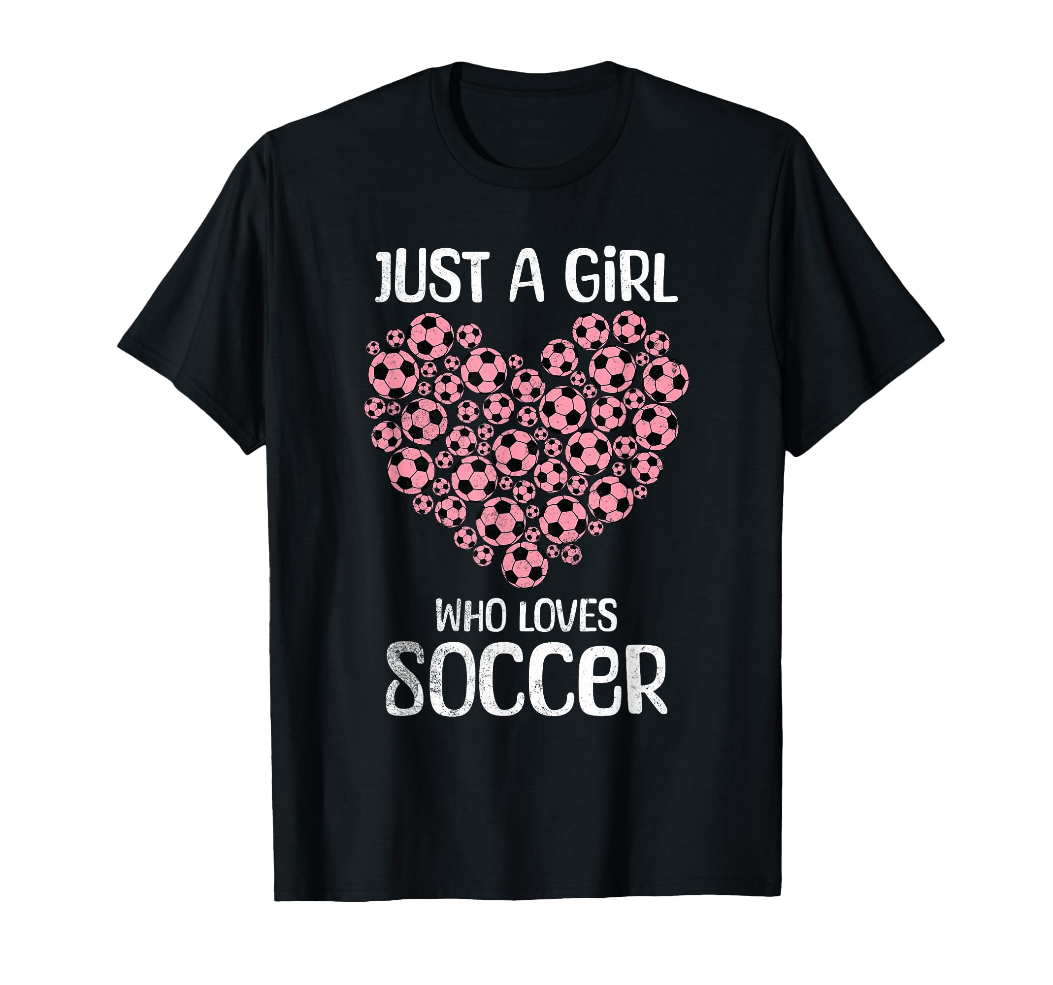 Just Who Loves Soccer Heart Womens T-Shirt - Fun Novelty Design Men Women
