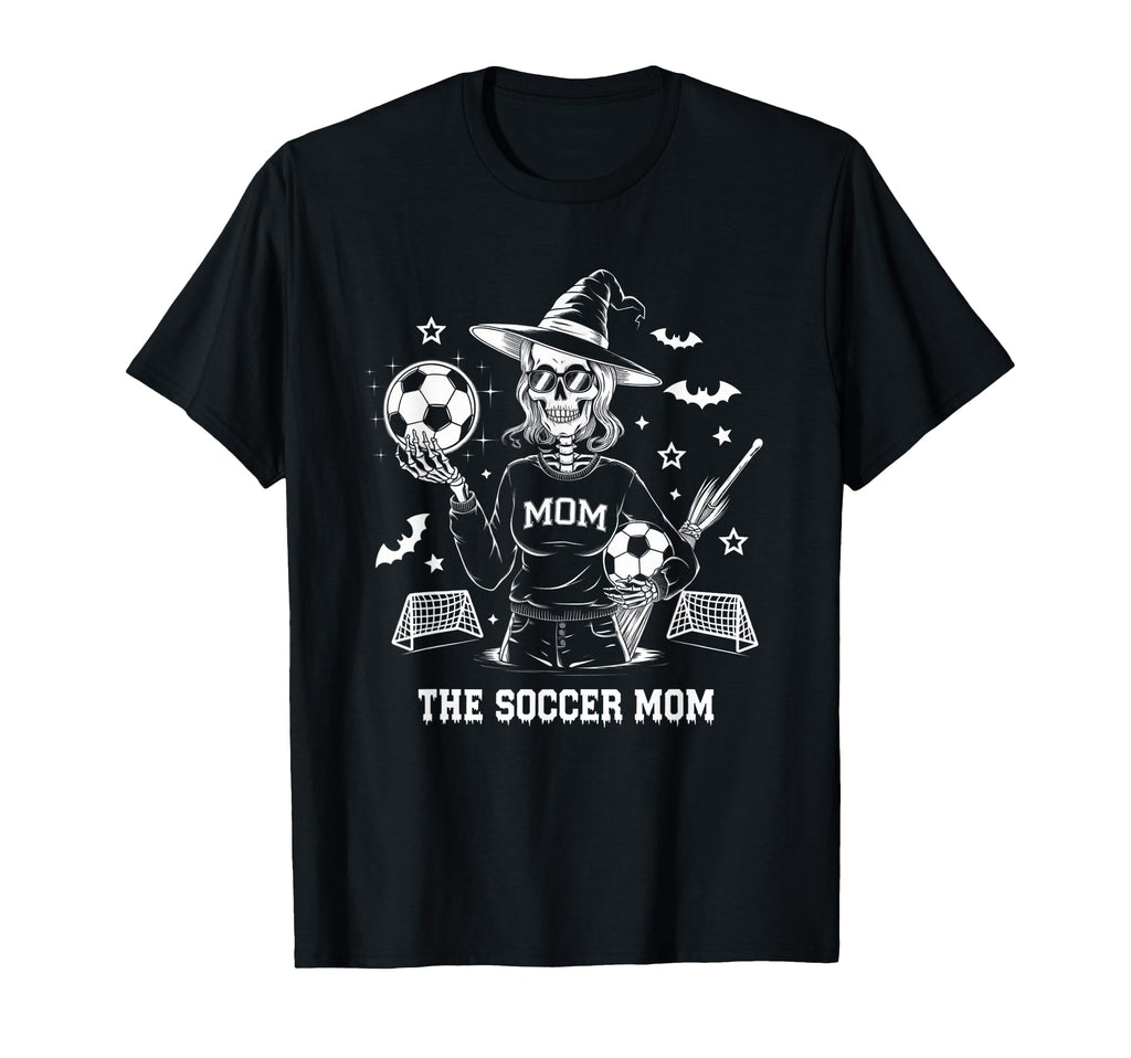 Soccer Mom Skeletton Halloween Soccer T-Shirt - Trendy Graphic for Adults