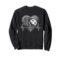 Heartbeat Soccer Player Goal Team Sweatshirt - Unique Graphic Men Women