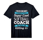 Funny Softball Coach Thank You Gift T-Shirt - Custom Art Print Unisex