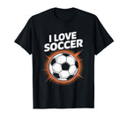 I Love Soccer Vibrant Passion T-Shirt - Streetwear Style for Adults