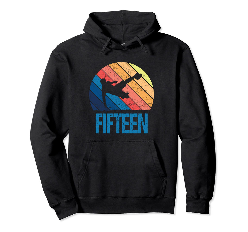 15Th Birthday Soccer 15 Years Old Hoodie - Aesthetic Graphic for Adults