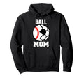 Ball Mom Funny Soccer Baseball Player Mom Hoodie - Custom Art Print Unisex