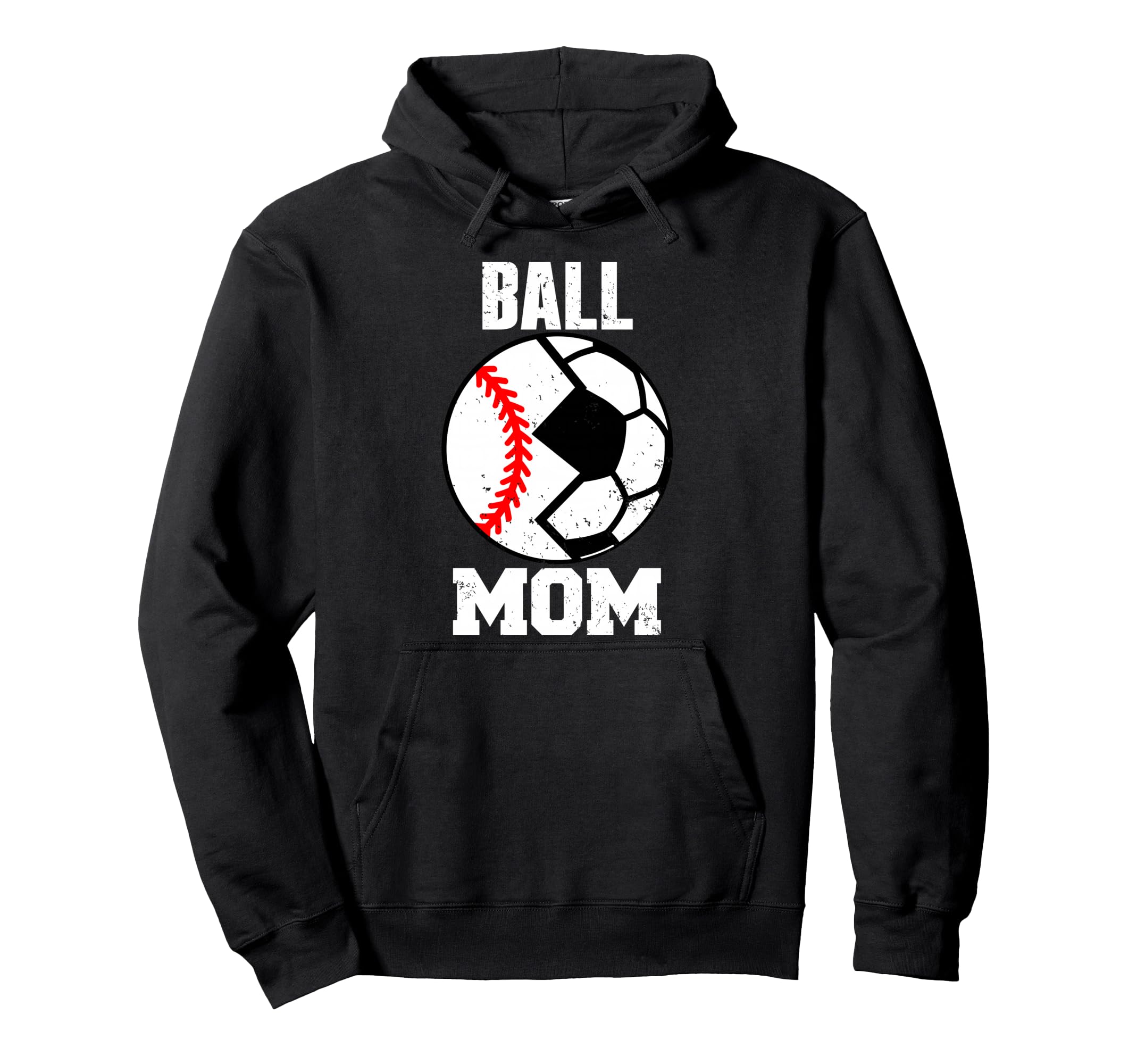 Ball Mom Funny Soccer Baseball Player Mom Hoodie - Custom Art Print Unisex