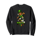 Soccer Leprechaun St Patricks Irish Sweatshirt - Trendy Graphic Unisex