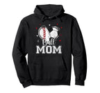 Ball Mom Baseball Soccer Heart Nana Hoodie - Unique Graphic for Adults