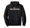I Love Heart Keeper Goalkeeper Hoodie - Casual Everyday Wear Men Women