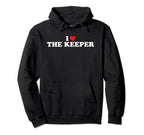 I Love Heart Keeper Goalkeeper Hoodie - Casual Everyday Wear Men Women