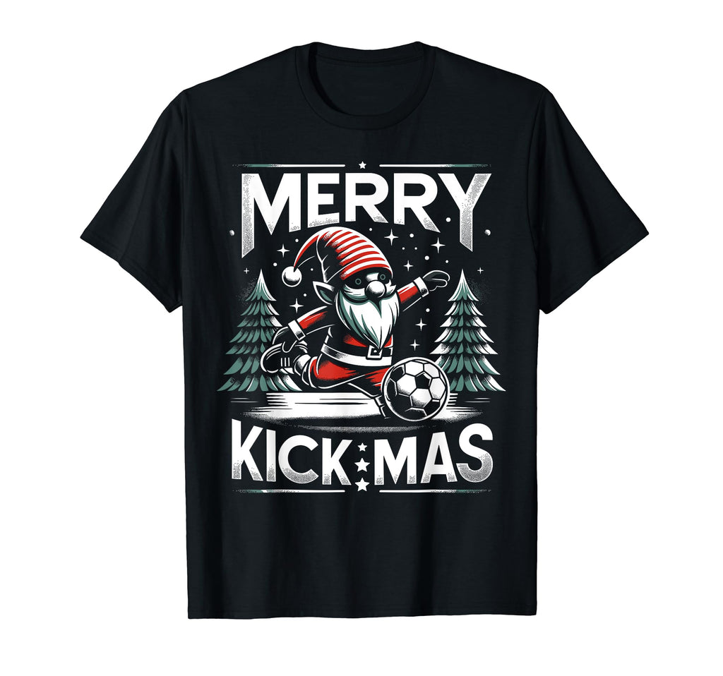 Soccer Gnome Merry Kickmas Soccer T-Shirt - Graphic Print Men Women