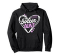 Soccer Aunt Heart Aunt Soccer Player Hoodie - Novelty Apparel Men Women