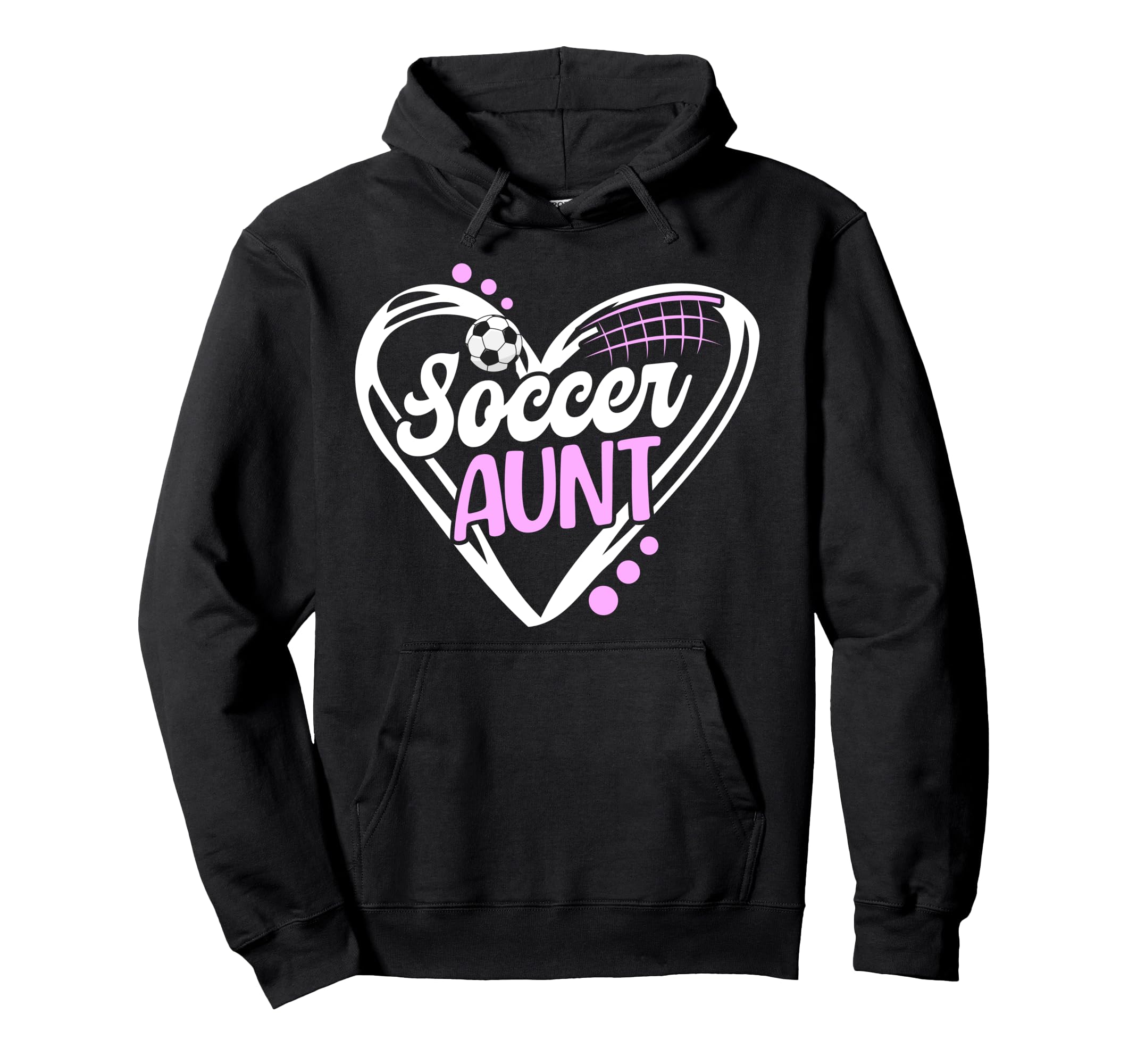 Soccer Aunt Heart Aunt Soccer Player Hoodie - Novelty Apparel Men Women