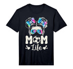 Mens Soccer Karate Mom Life Messy Bun T-Shirt - Novelty Apparel Unisex