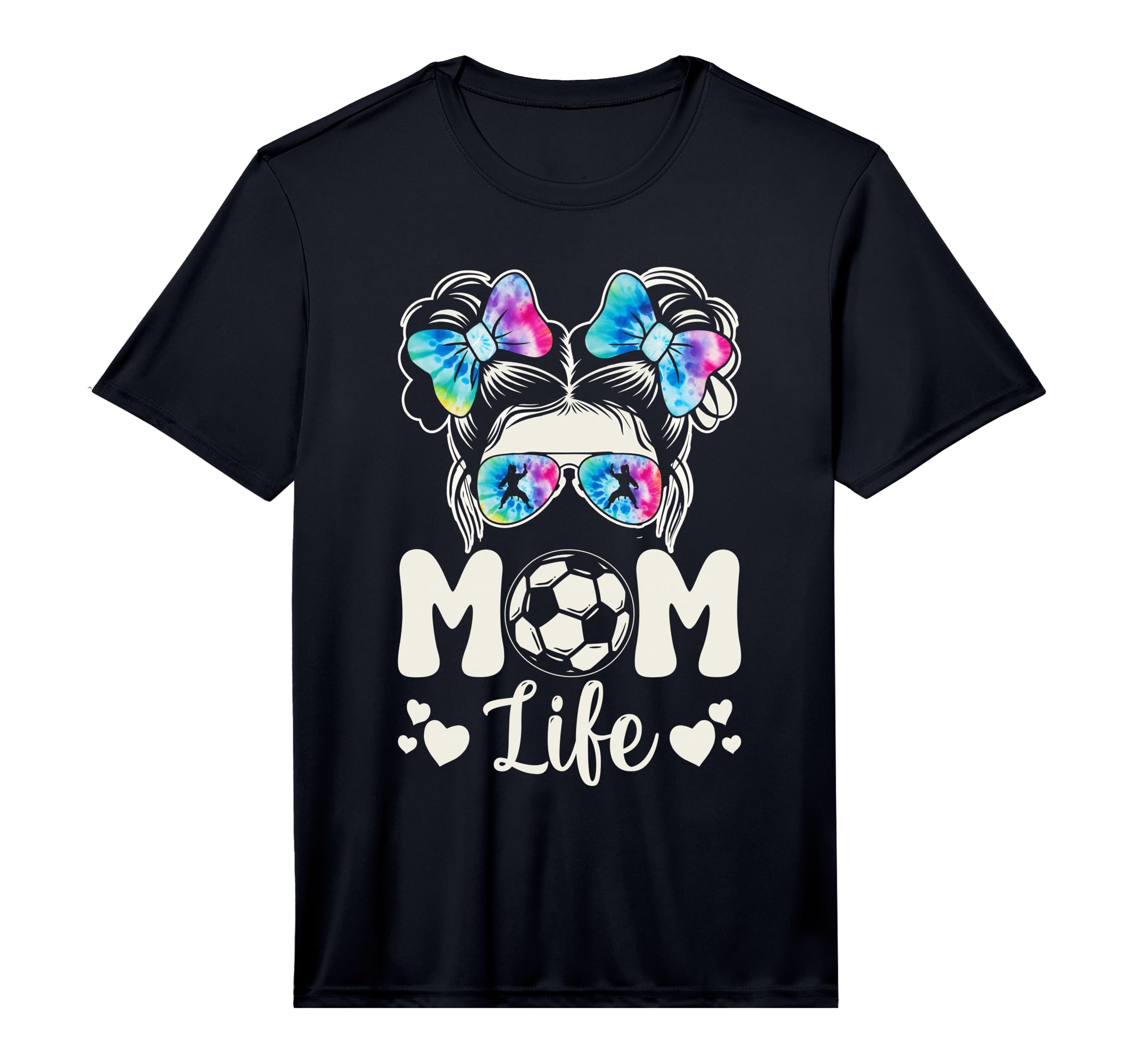 Mens Soccer Karate Mom Life Messy Bun T-Shirt - Novelty Apparel Unisex