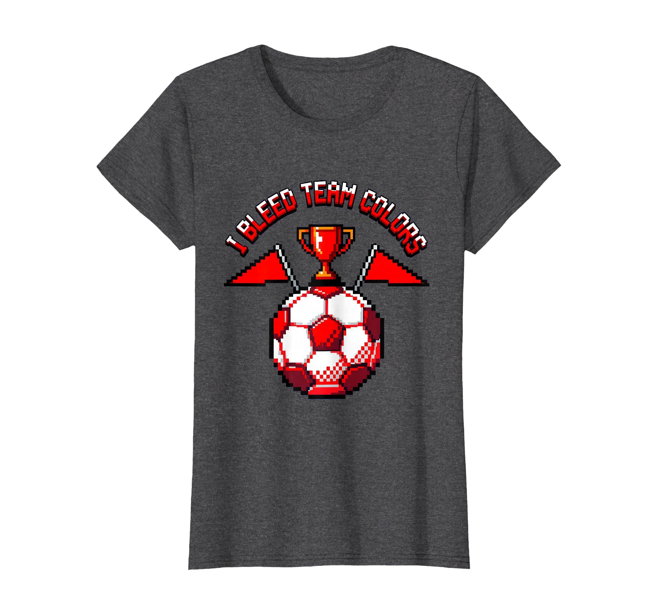 I Bleed Team Colors Proud Soccer Mom T-Shirt - Streetwear Style Men Women