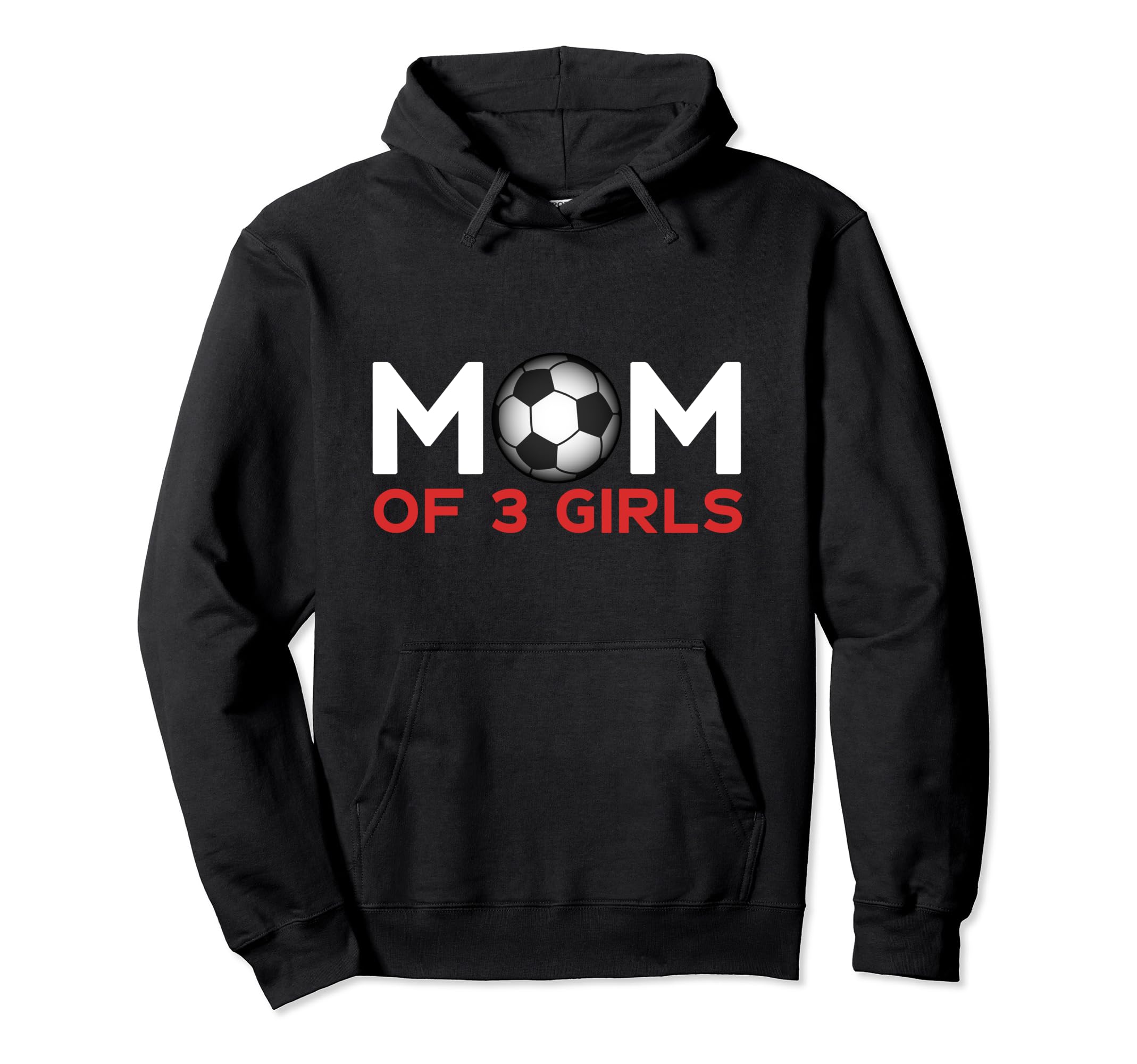 Mom 3 Soccer Mothers Day Hoodie - Fun Novelty Design for Adults